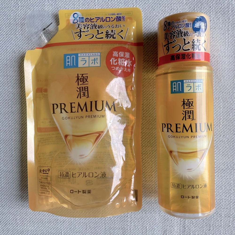 Rohto Mentholatum - Hada Labo Gokujyun Premium Lotion set (refill included)